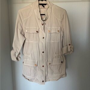 White House Black Market Tan Utility Jacket